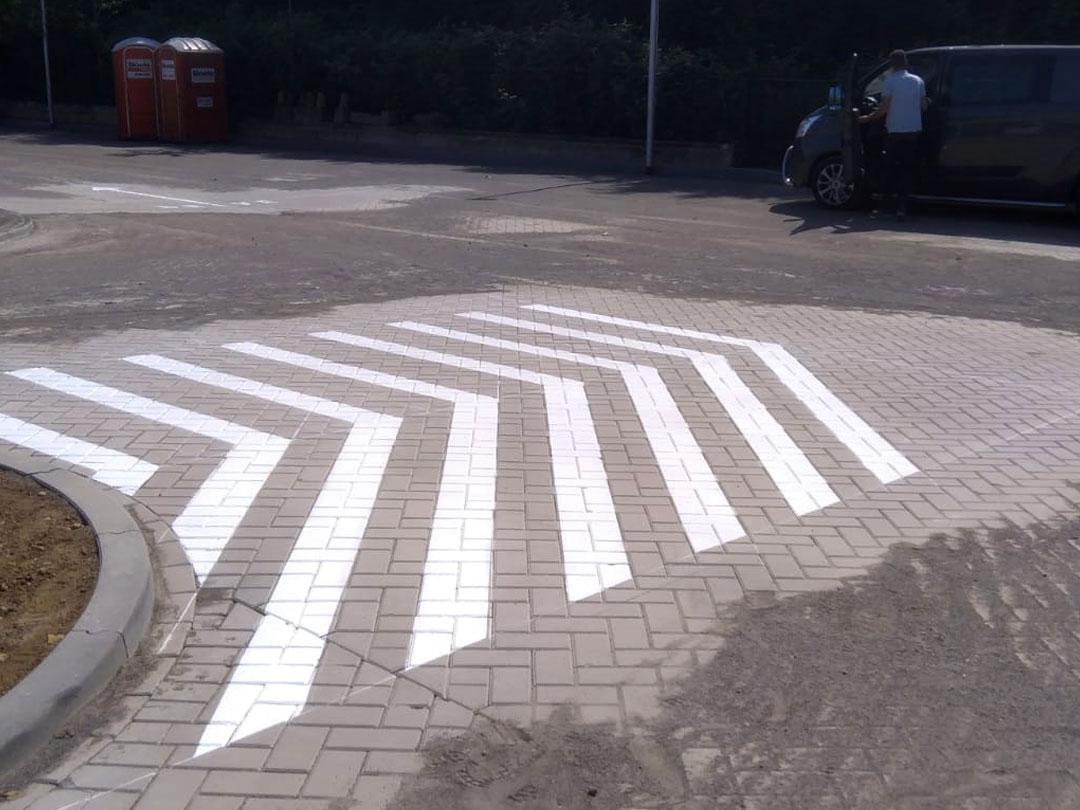 belijning en markering de bruin markering openbare weg